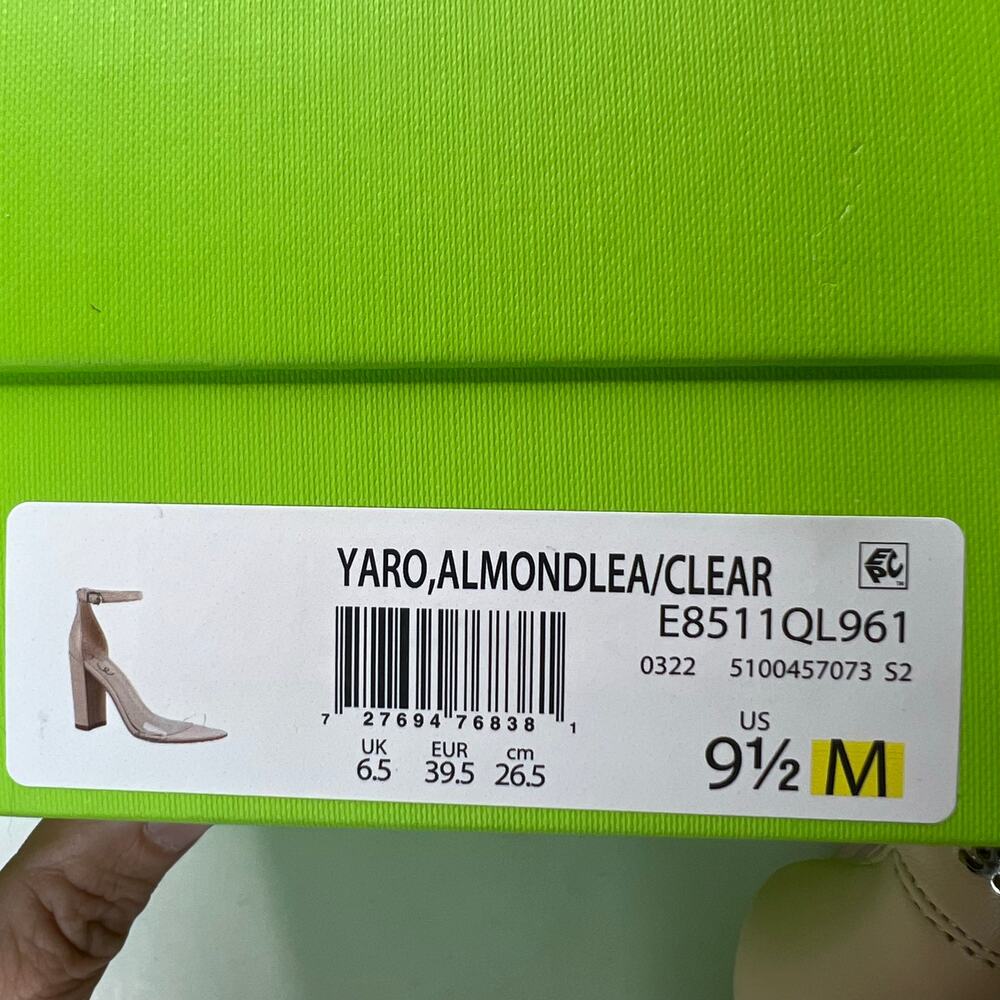 Sam Edelman Yaro Ankle Strap Block Heel Sandal Almond Women's 9.5M Tried On - Picture 9 of 10